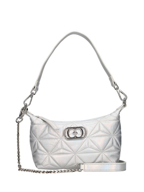 Borsa in ecopelle LA CARRIE | SHINY LUCY SM.SHOULDER BAG LAMINATEDARGENTO